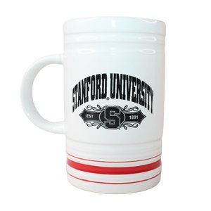 Vintage Stanford University Stein Mug Cup Coffee Tankard Red Stripes